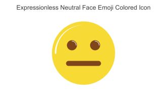 Expressionless Neutral Face Emoji Colored Icon In Powerpoint Pptx Png And Editable Eps Format