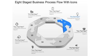 Fi eight staged business process flow with icons powerpoint template