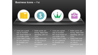 Finance machine dollar no 1 quality briefcase ppt icons graphics