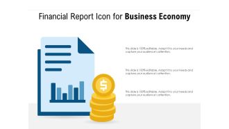 Financial report icon for business economy