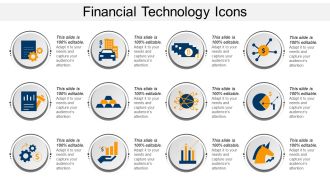Financial technology icons