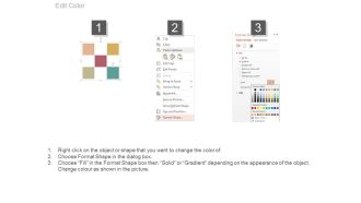 Five squares and icons for innovation strategy powerpoint slides