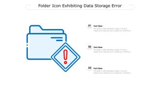 Folder icon exhibiting data storage error