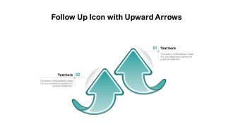 Follow up icon with upward arrows