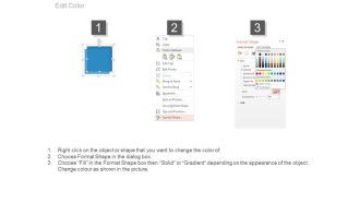 Four icons tags for business management powerpoint slide