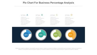 Four pie charts for business percentage analysis powerpoint slides