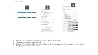 Four staged pricing table with icons powerpoint slides