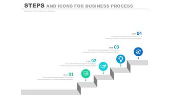 Four steps and icons for business process analysis powerpoint slides