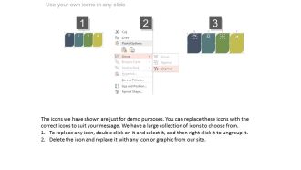 Four tags and icons for financial update powerpoint slides