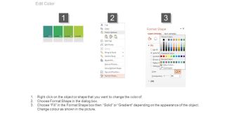 Four tags and icons with percentage analysis powerpoint slides
