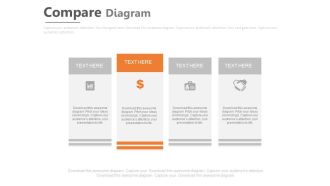 Four tags for financial deal and process flow powerpoint slides