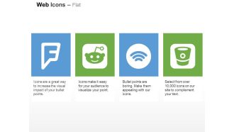 Foursquare reddit spotify bitbucket ppt icons graphics