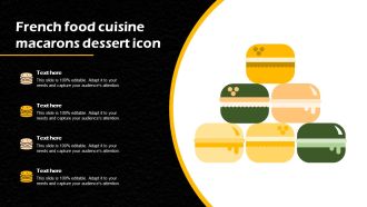 French Food Cuisine Macarons Dessert Icon