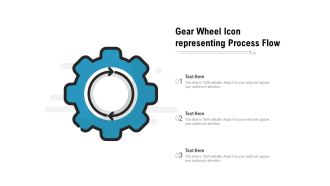 Gear wheel icon representing process flow
