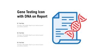 Gene testing icon with dna on report
