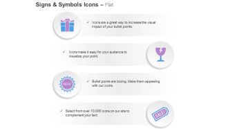 Gifts and promotions glass fragile goods new products sale action ppt icons graphics