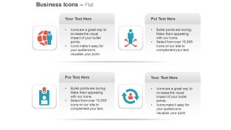 Global business management multiway process id card process cycle ppt icons graphics