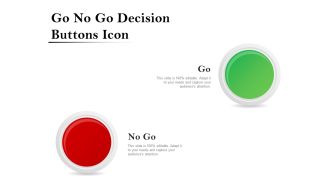 Go no go decision buttons icon