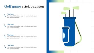 Golf game stick bag icon