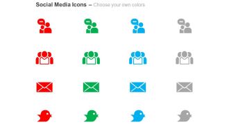 Group chat mail tweet social group ppt icons graphics