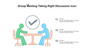 Group meeting taking right discussion icon