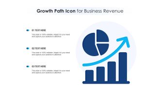 Growth path icon for business revenue