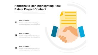 Handshake icon highlighting real estate project contract