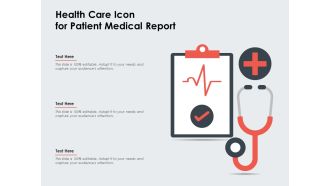 Health care icon for patient medical report