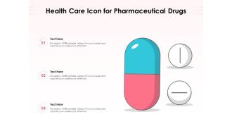 Health care icon for pharmaceutical drugs