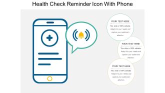 Health check reminder icon with phone