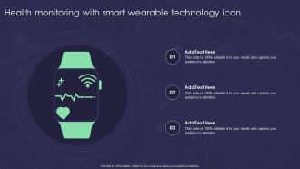 Health Monitoring With Smart Wearable Technology Icon