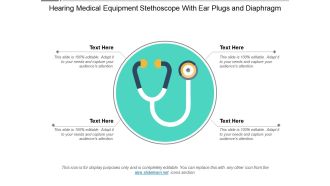 Hearing medical equipment stethoscope with ear plugs and diaphragm