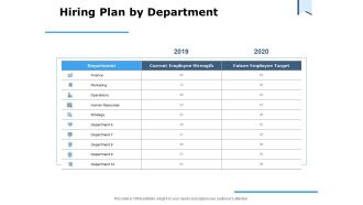 Hiring plan by department human resources ppt powerpoint presentation icon graphics example