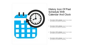 History icon of past schedule with calendar and clock