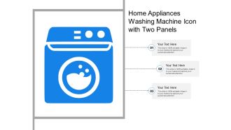 Home appliances washing machine icon with two panels