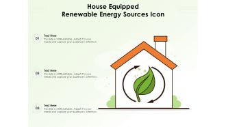 House equipped renewable energy sources icon
