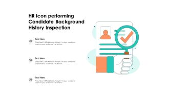 Hr icon performing candidate background history inspection