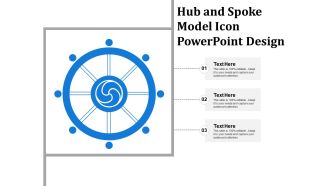 Hub and spoke model icon powerpoint design