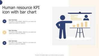 Human Resource KPI Icon With Bar Chart