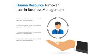 Human resource turnover icon in business management