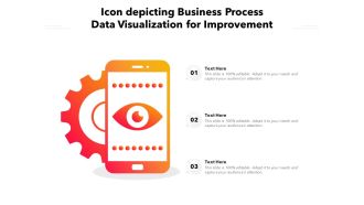 Icon depicting business process data visualization for improvement