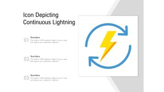 Icon depicting continuous lightning