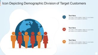 Icon Depicting Demographic Division Of Target Customers