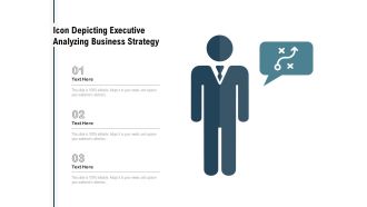 Icon depicting executive analyzing business strategy