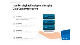 Icon displaying employee managing data center operations