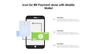 Icon for bill payment done with mobile wallet