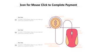Icon for mouse click to complete payment