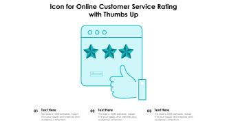 Icon for online customer service rating with thumbs up