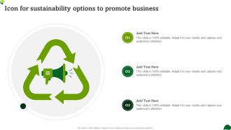 Icon For Sustainability Options To Promote Business