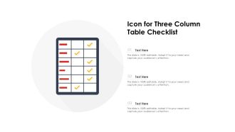 Icon for three column table checklist